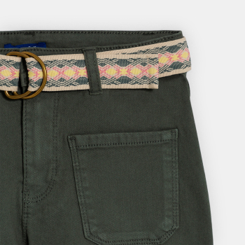 شورت قماش سادة باللون...